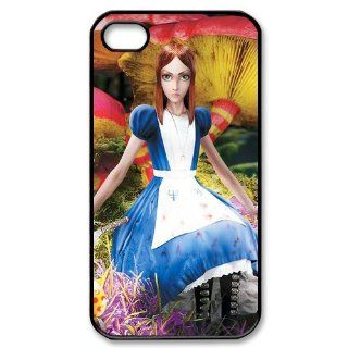 Personalized Alice in Wonderland Protective Snap on Cover Case for iPhone 4/4S AIW159 Cell Phones & Accessories
