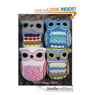 CROCHET PATTERN MULTICOLORED OWL CUSHION  #235 USA Terms eBook ShiFio's Patterns Kindle Store