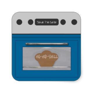 Bun in the oven sticker blue