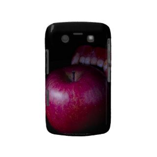 Fake vampire teeth and red apple Case Mate blackberry case