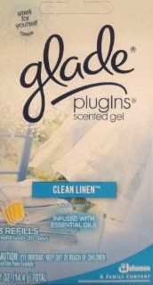 Glade Plugins Scented Gel Refills, Clean Linen, 3 Refills (Pack of 4) Health & Personal Care