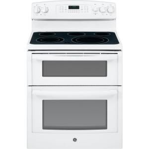 GE 6.6 cu. ft. Double Oven Electric Range with Self Cleaning Ovens in White JB850DFWW