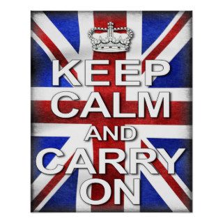 Keep Calm and Carry On Union Jack Poster