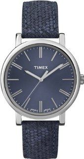 Timex Women's T2P171 Blue Leather Quartz Watch with Blue Dial Timex Watches