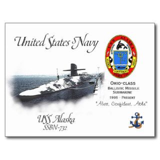 USS Alaska  SSBN 732 Postcard