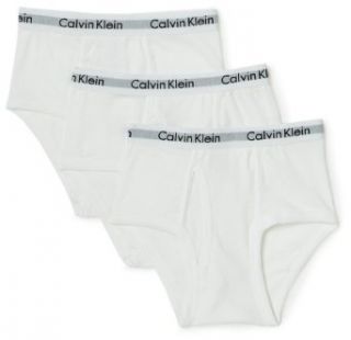 Calvin Klein Boy's (4 18) Briefs   3 Pair (Large 12/14, Black/Red Trim) Briefs Underwear Clothing