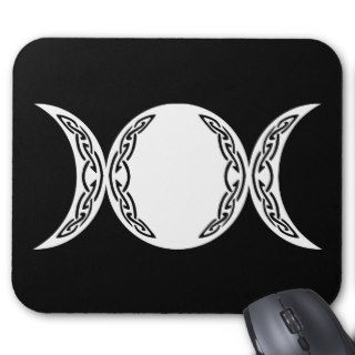 Triple Goddess Moon Symbol Mouse Pad