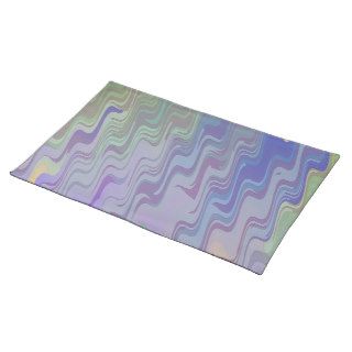 Waves of Green and Purple Placemats