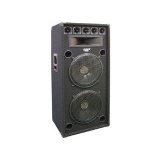 PylePro 1200 Watt Dual 15" 8 Way Super Horn Midrange Tweeter Stage Speaker Cabinet Electronics