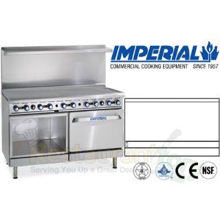 Imperial Commercial Restaurant Range 60" Griddle W/ Convection Oven/Cabinet Natural Gas Ir G60 Xb