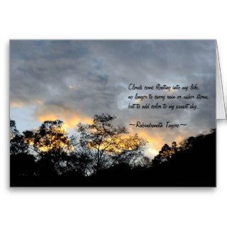 My Sunset Sky/ Tagore Quotes Greeting Card