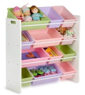 Toy / Game Honey Can Do Kids Toy Organizer And Storage Bins   White / Pastel With Removable Containers Toys & Games