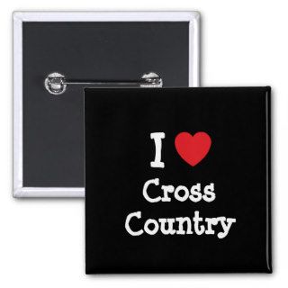 I love Cross Country heart custom personalized Pin