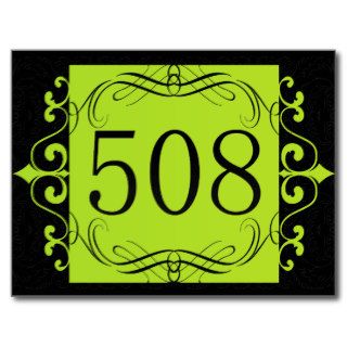 508 Area Code Post Card