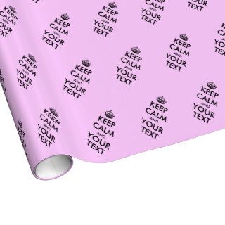 Pink Keep Calm wrapping paper  Personalizable