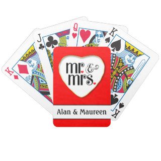 Mr. & Mrs. Playing Cards Red Any Year