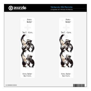 Honey Badger Don't Care Cartoon Game Skin Decals For The Wii Remote