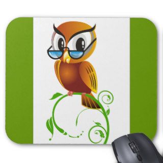 lechuza_Vector_Clipart cartoon owl teacher smart Mousepads