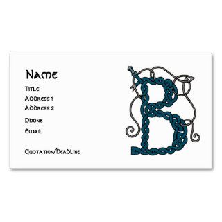 Celtic Letter B business cards