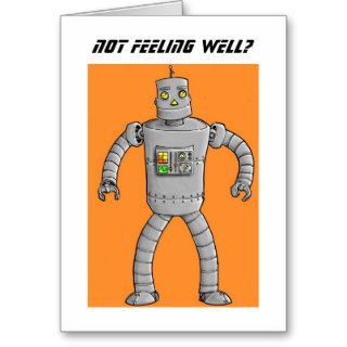 Robot Get Well Soon Card