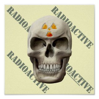 Radioactive Evil Skull Print