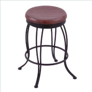 Georgian 25 High Wooden Round Backless Swivel Counter Stool   Barstools Without Backs