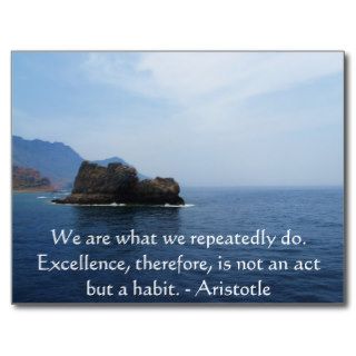 Aristotle Excellence Quotation Postcards