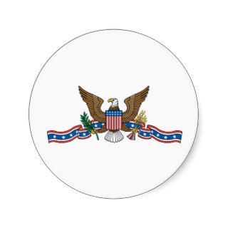 Patriotic Eagle USA ~ American Patriotism Round Sticker