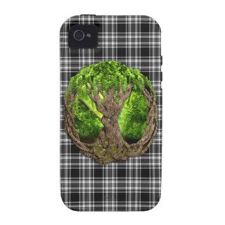 Celtic Tree Of Life Royal Stewart Black White Tart Vibe iPhone 4 Case