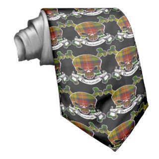 Buchanan Tartan Skull Necktie