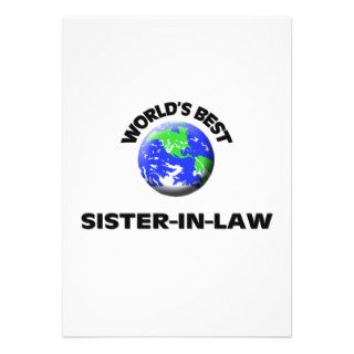 World's Best Sister In Law Invites