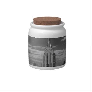 Black & White landscape of New York City skyline Candy Jar