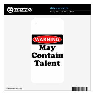 May Contain Talent iPhone 4S Skins