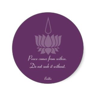 Peace Comes Within Buddha Quote Stickers