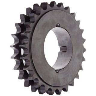 Martin Roller Chain Sprocket, Taper Bushed, Type B Hub, Double Strand, 16B Chain Size, For 3020 Bushing, 25.4mm Pitch, 26 Teeth, 76.2mm Max Bore Dia., 224.43mm OD, 182.56mm Hub Dia., 47.7mm Width