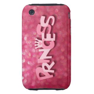 Cute Sparkly Pink Princess Bokeh iPhone 3 Tough Covers