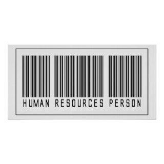 Barcode Human Resources Person Posters