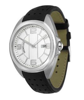 Morellato S02I6007 Men's Analog Quartz Watch with Date Indicator and Black Leather Strap at  Men's Watch store.