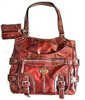 FRANCO SARTO EAST SIDE FS183RGL Red Leather Like Organizer Shoulder BAG TOTE PURSE Handbag  Other Products  