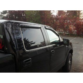 TuningPros WV 166 Window Visor Deflector Rain Guard Dark Smoke 4 pc Set Automotive