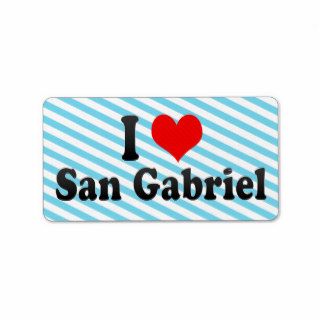 I Love San Gabriel, United States Personalized Address Labels