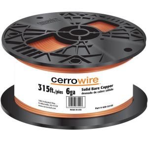 Cerrowire 315 ft. 6/1 Bare Copper Grounding Wire 050 2215I
