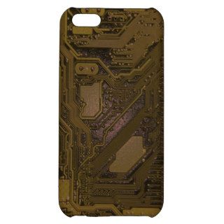 Circuit Board 2, Gold iPhone 5C Covers