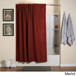 Aulaea Infinity Collection of Shower Curtains with Integrated Hooks Shower Curtains