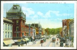 Vendome Hough Hotel Strand Schenectady NY postcard 191? Entertainment Collectibles