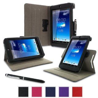rooCASE Asus MeMO Pad HD 7 Case   ME173X Dual View Muti Angle Stand Folio Cover   BLACK (With Auto Wake / Sleep Cover) Computers & Accessories