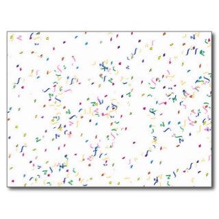 Confetti on White Background Post Card