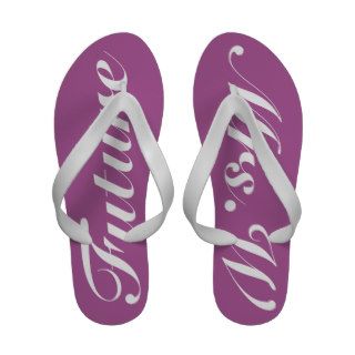 Wedding Flip Flop Sandals  Future Mrs. in Purple