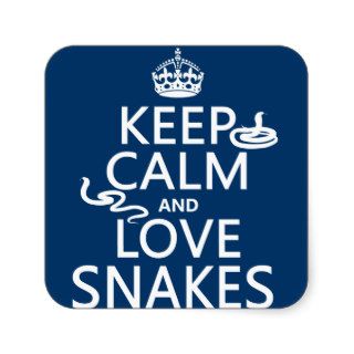 Keep Calm and Love Snakes (all colors) Sticker