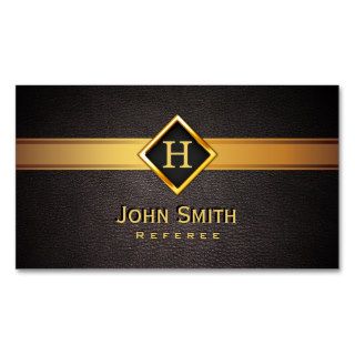 Royal Monogram Gold Label Referee Business Card